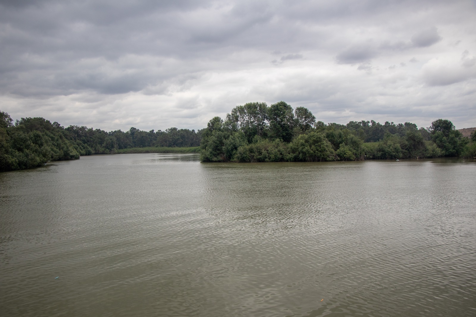 View of the Dande River in Barra do Dande, Angola