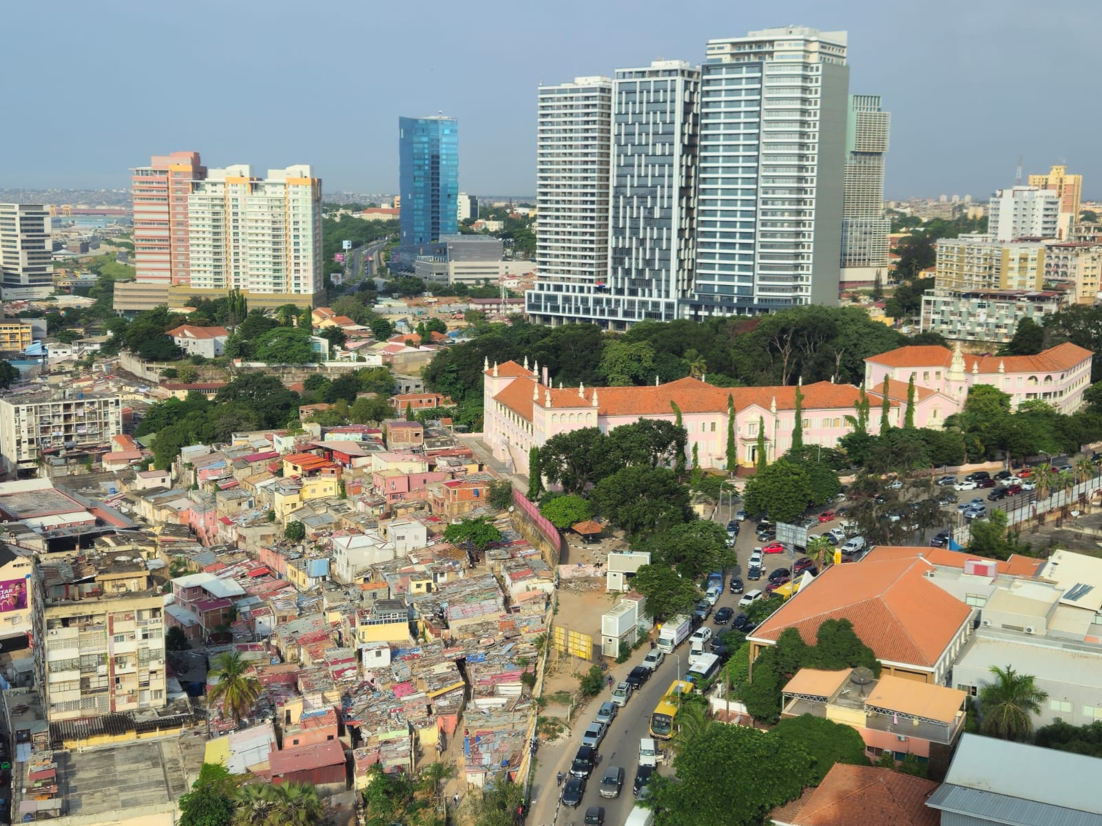Contrasting cityscape in Luanda