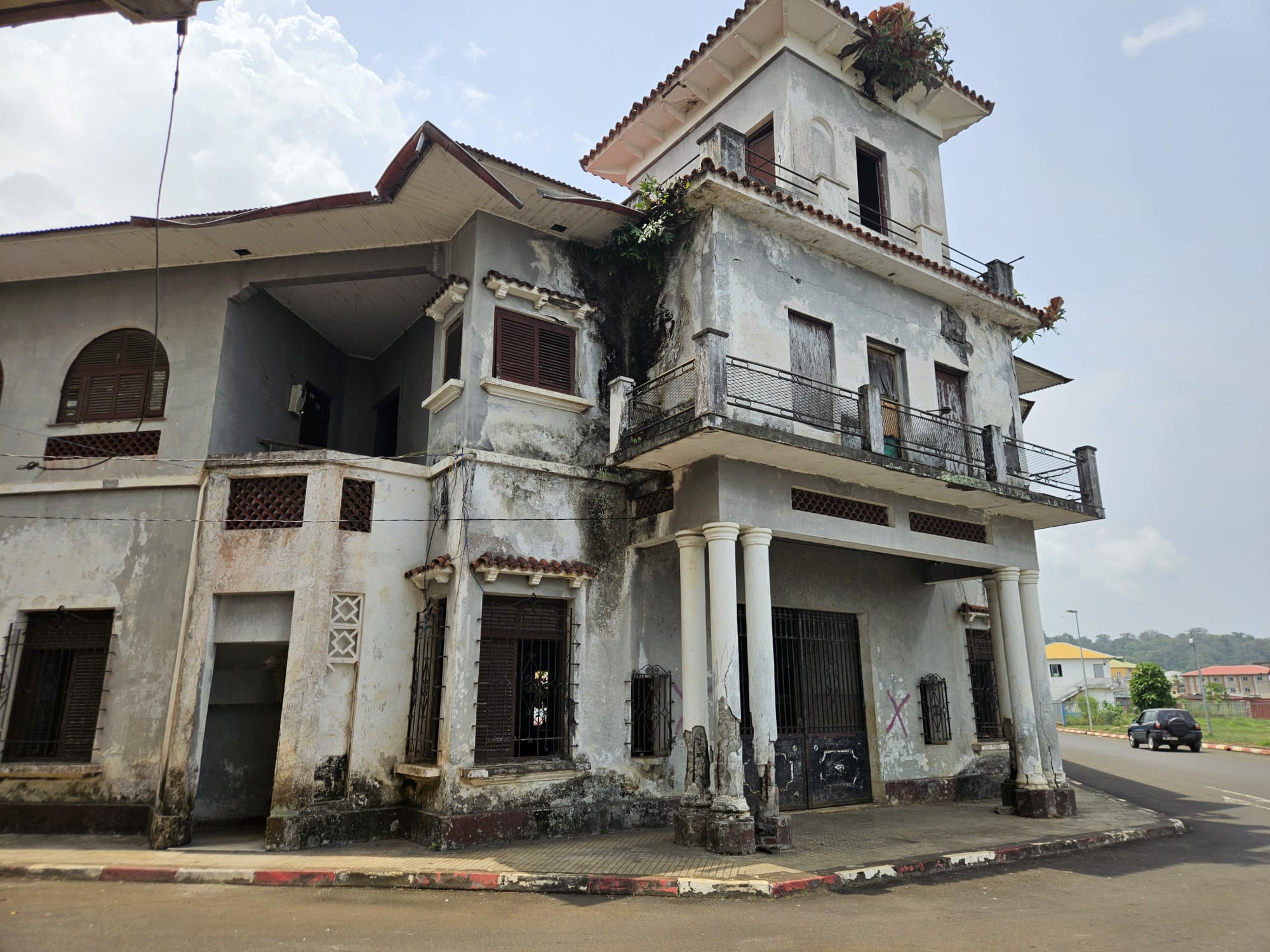 Colonial-era building in Equatorial Guinea