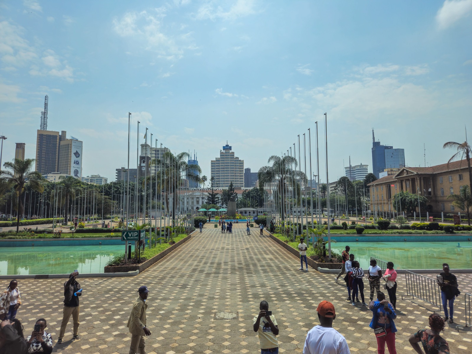 KICC Government square and skyline in Nairobi