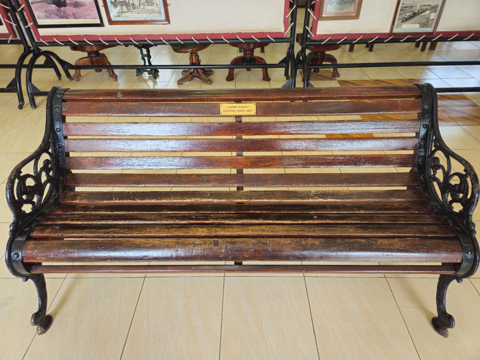 Old railway bench in Nairobi