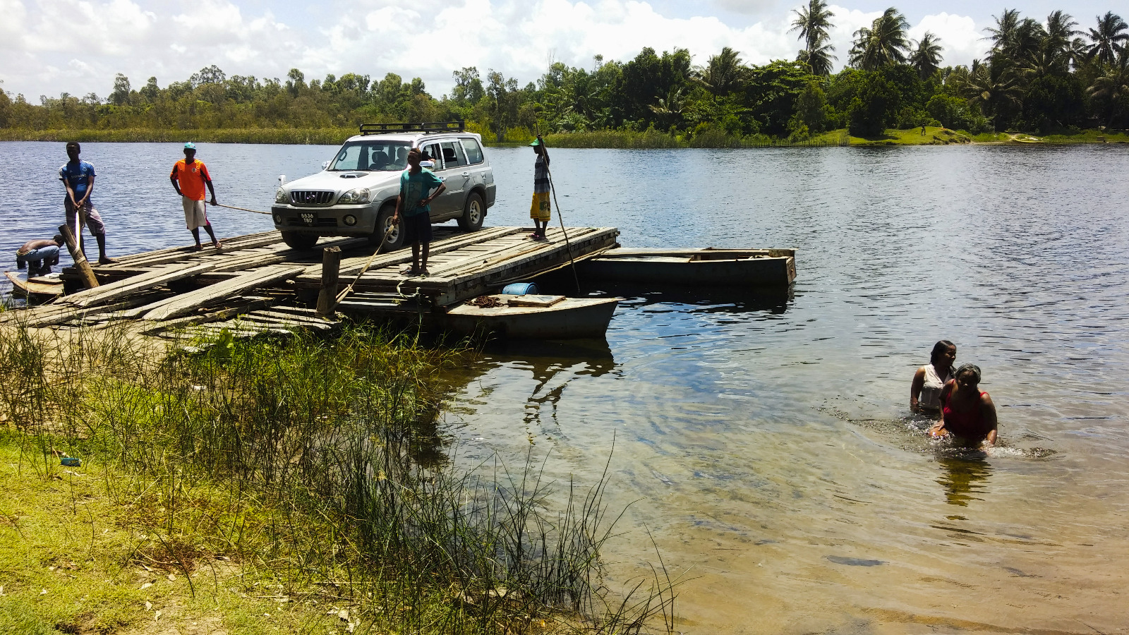 Bac river crossing near Ambila Lemaitso in Madagascar