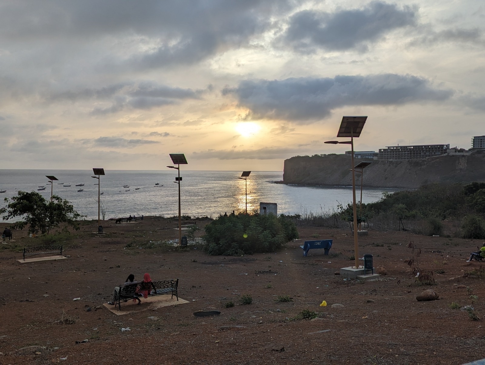 Peaceful view of the altantic ocean from dakar