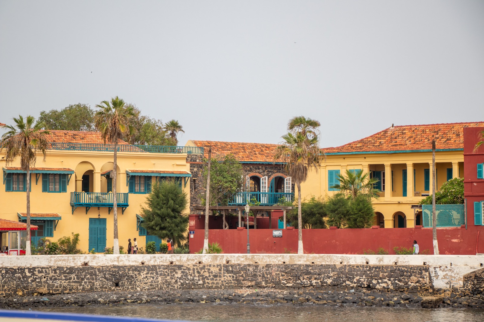 Colourful street on Gorée Island in Senegal