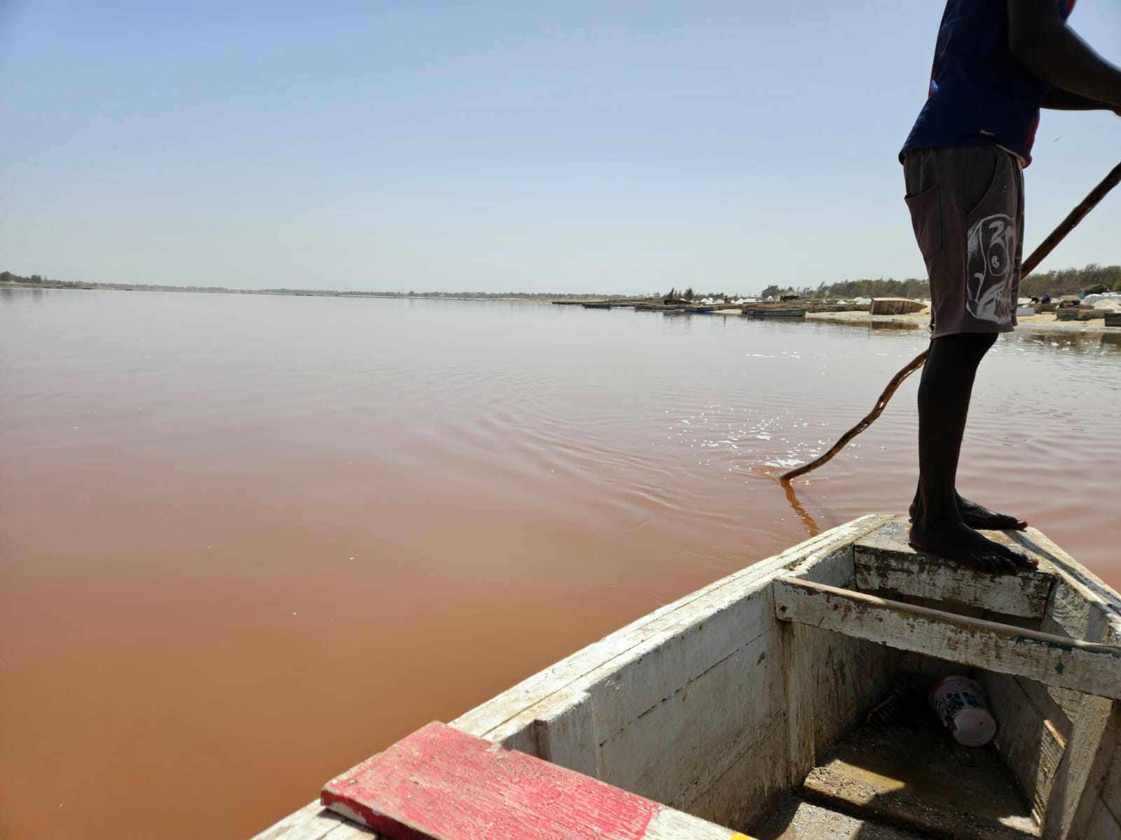 Close view of Lac Rose water