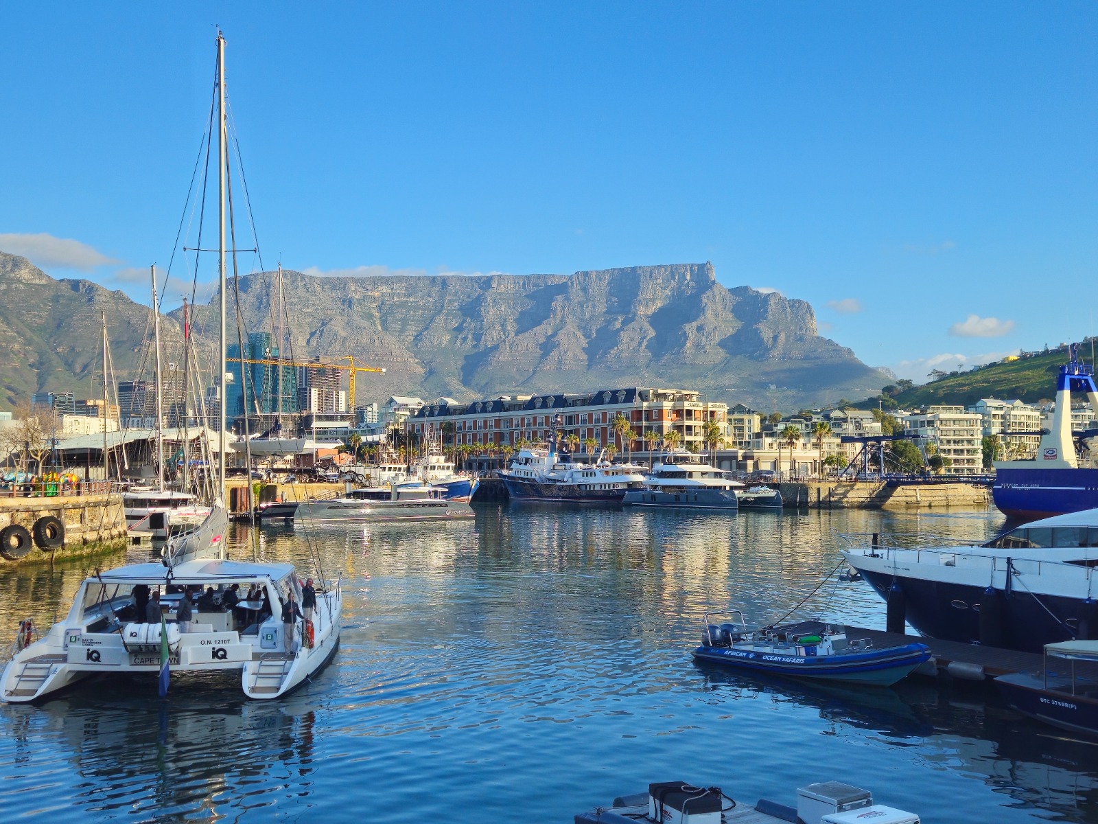 V&A Waterfront with Table Mountain in Cape Town
