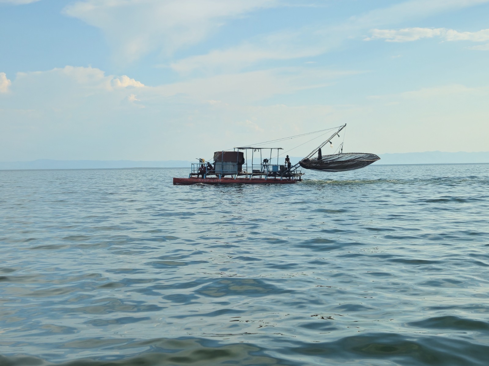 Kapenta fishing rig on Lake Kariba in Zambia