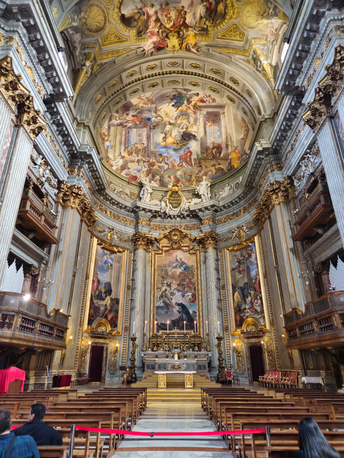 Interior of the Church of St Ignatius of Loyola in Rome