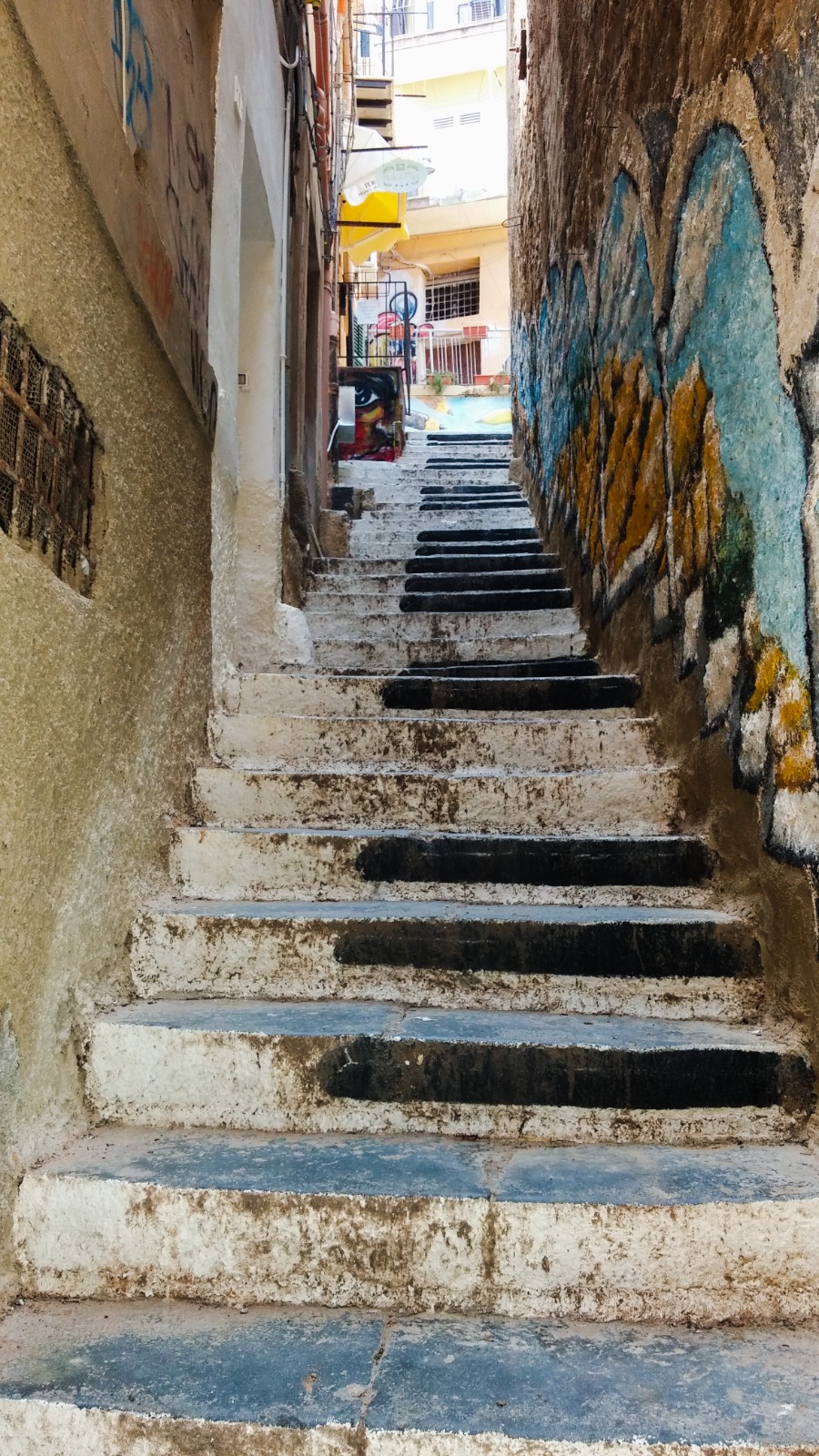 Piano Stairs on Via delle Arti in the historic centre of Agrigento
