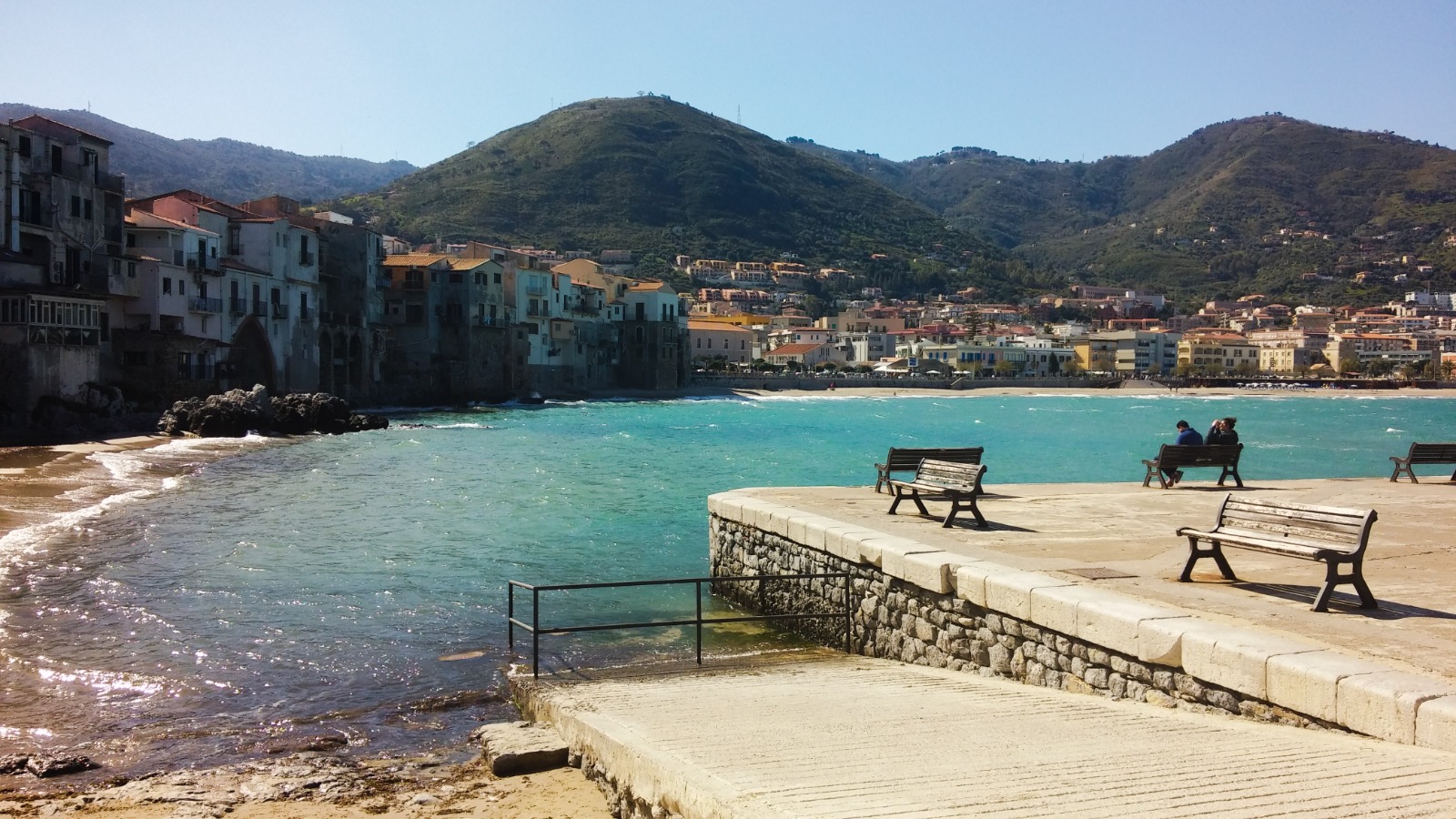Waterfront and historic buildings in Cefalù, Sicily
