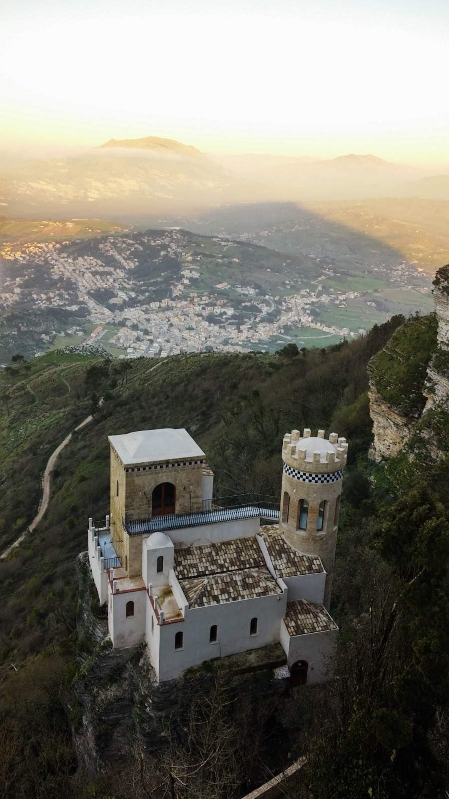 View from Erice across the surrounding Sicilian landscape
