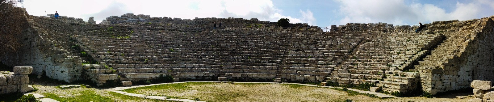 Ancient Greek Theatre of Segesta overlooking the Sicilian countryside