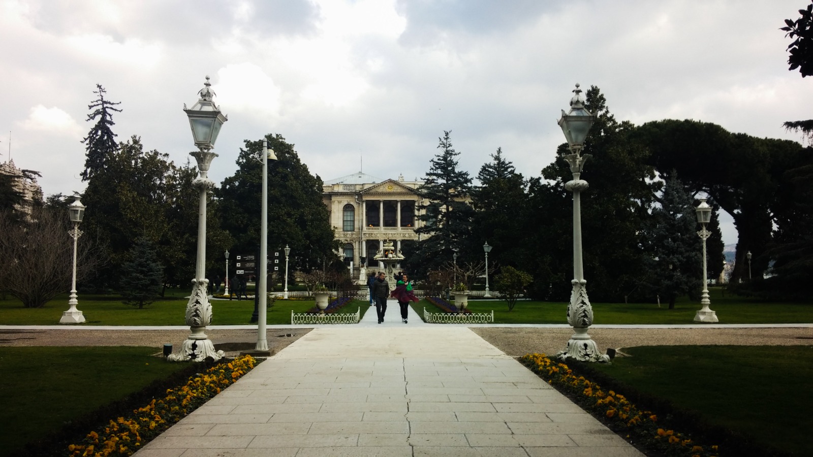 Dolmabahçe Palace gardens in Istanbul, Turkey