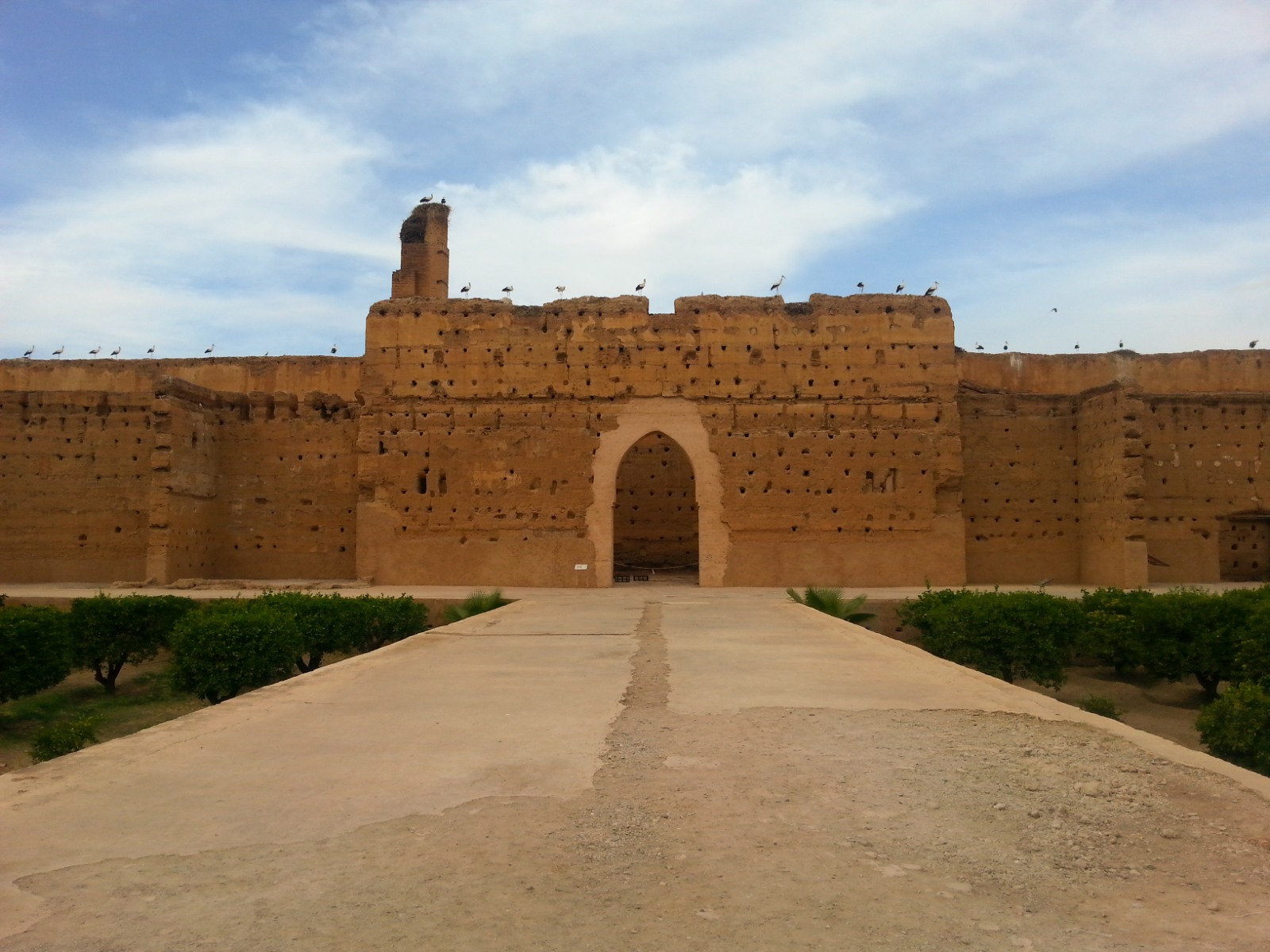 Ruins of El Badi Palace in Marrakesh, Morocco