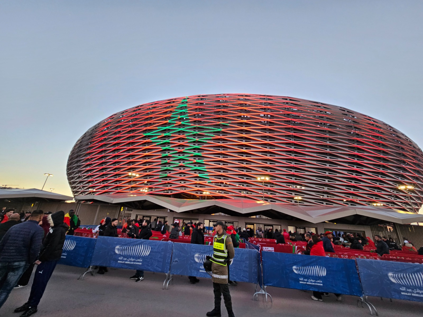 Exterior of Prince Moulay Abdellah Stadium in Rabat, Morocco